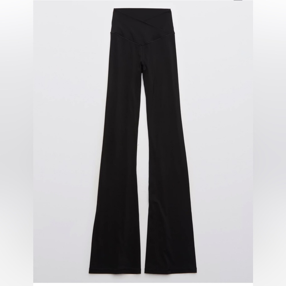 Aerie Real Me High Waisted Crossover Flare Leggings